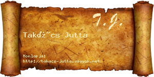 Takács Jutta névjegykártya